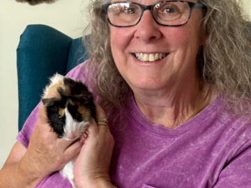 Giunea pig visited me in my office for a reading