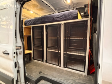 Inside of our Company Transit Van