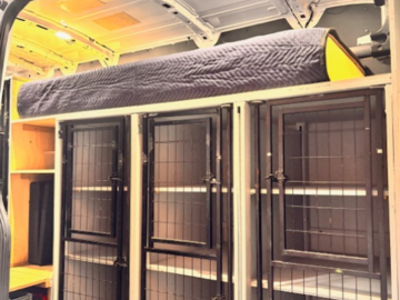 Inside of our Company Transit Van