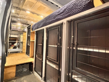 Inside of our Company Transit Van