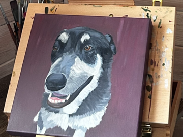 Custom Dog Portrait from Reference Photo 16x20