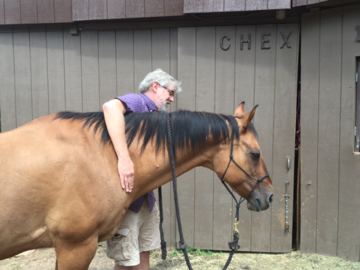 Chex loving his Reiki.