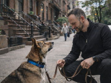 Pepe training reactive dog in NYC 