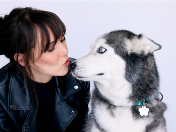 Abigail with Siberian Husky