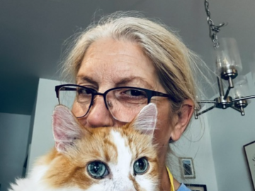 My kitty Chubby and me