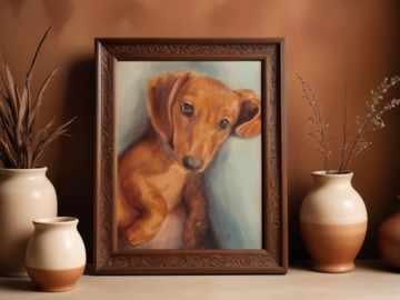 soft soulful dachshund portrait