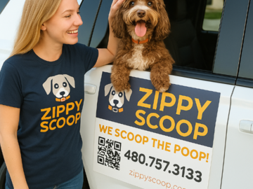 Scooper with Dog