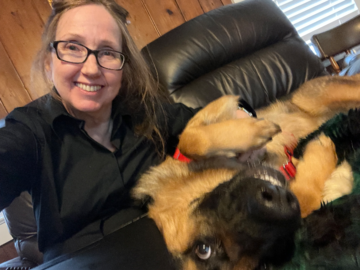 Having fun after a walk