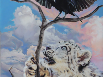 Pastel Artwork, “Friend or Foe?”