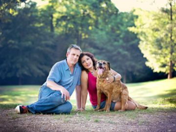 Family with Dog