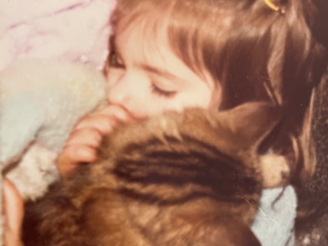 Loving animals as a child