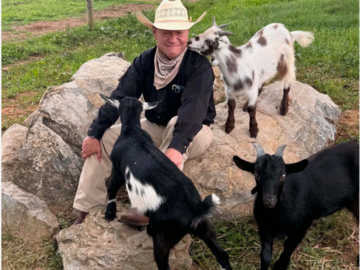 Issy and goats
