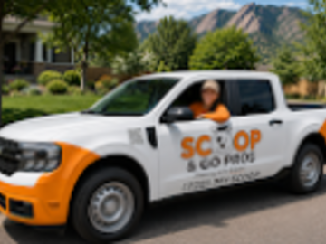 Scoop & Go Pros service truck, Front Range dog poop removal