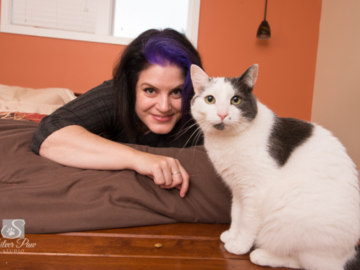Dr. Marci Koski & her cat Abbey