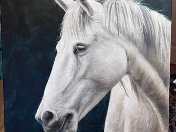 White Horse Portrait