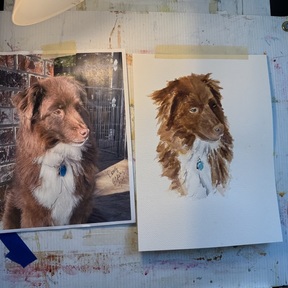 Affordable Watercolor Pet Paintings - Birmingham, AL