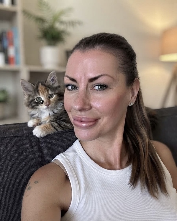 Me and calico kitten