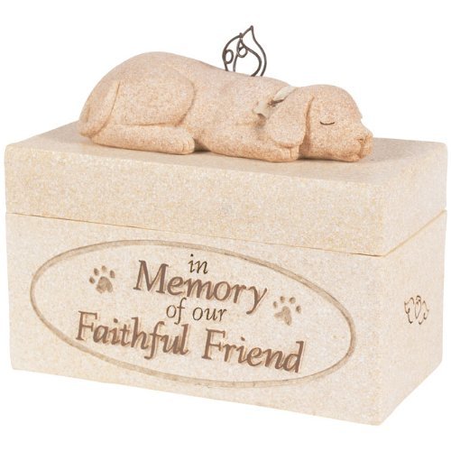 Pet dog in memory of our faithful friend bereavement box keepsake cremation urn faithful friend 0