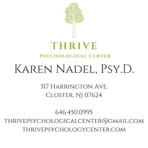 Karen Nadel, Psy.D., Thrive Psychological Center - Closter, NJ