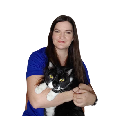 Laura and kitty headshot white bg