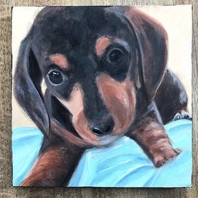 Mini Fine Pet Portraits - Custom Pet Portrait Painting Art -Austin, TX