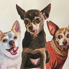 Custom Watercolor Pet Portrait Paintings - Mesa, AZ